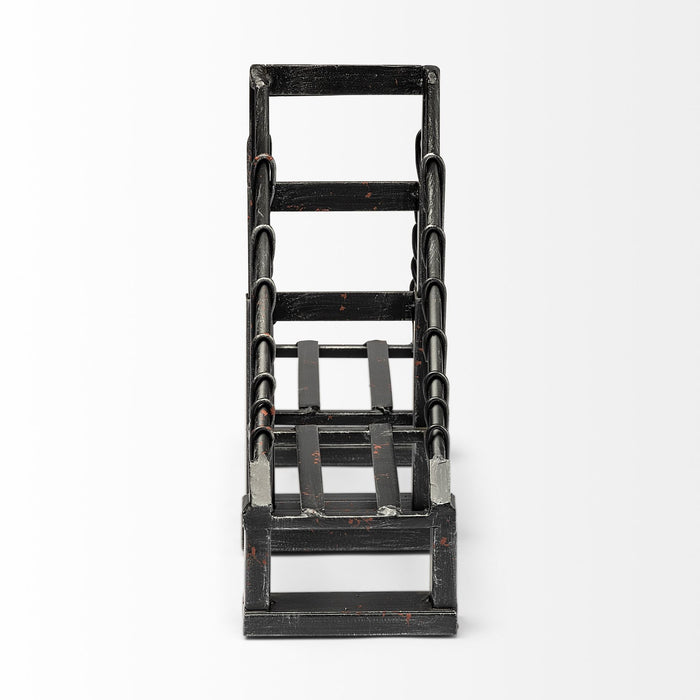 Suspension Set of 2 19L x 4W Brown Wrought Iron Suspension Bridge Bookends