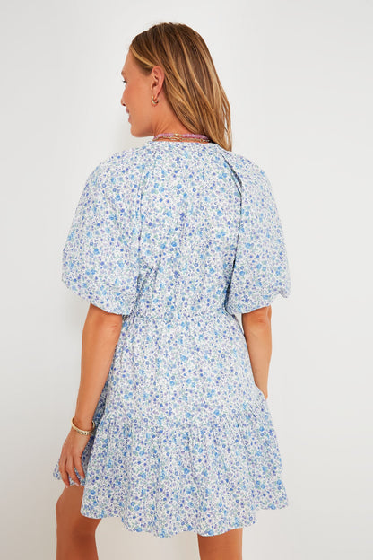 Blue Ditsy Floral Loren Mini Dress