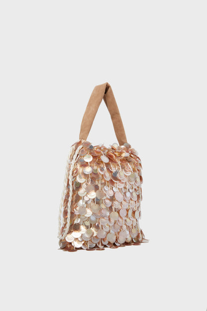 Champagne Sequin Gala Bag