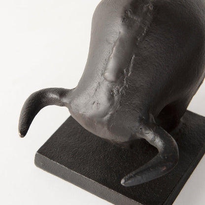 Tauro III (Set of 2) 10L x 5W Black Cast Aluminum Raging Bull Bookends