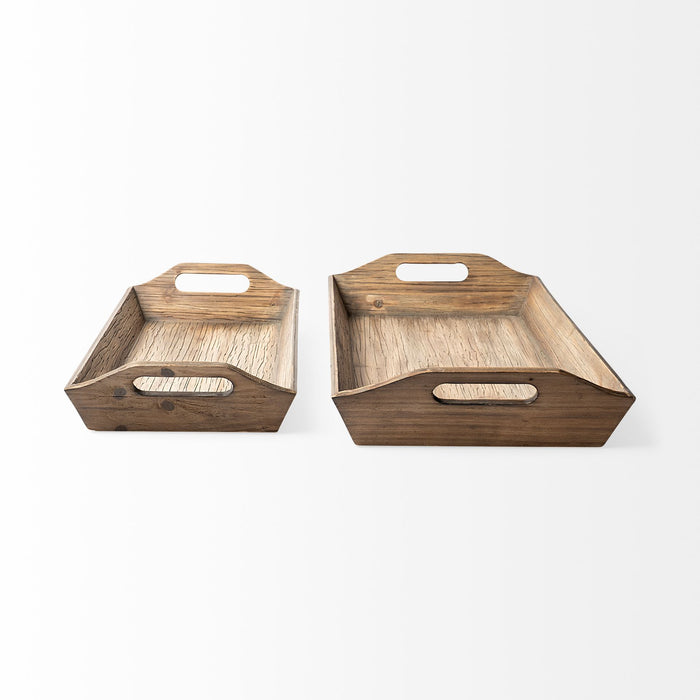 Tawny (Set of 2) Natural Wooden Trays