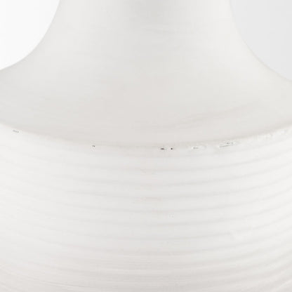 Toru Medium White w/ Grey Ombre Metal Vase