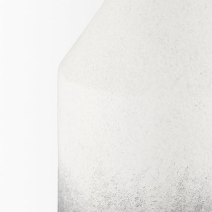 Townley Small White w/ Black Ombre Metal Vase