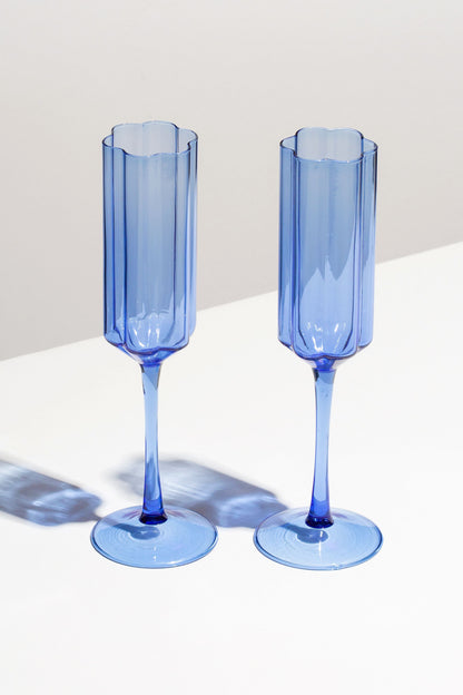 Blue Wave Flutes (Set of 2)