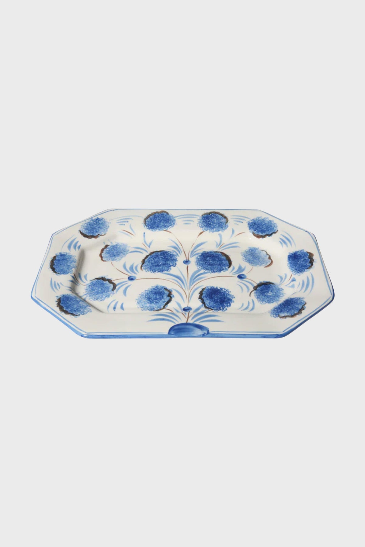 Blue Flower Octagonal Platter