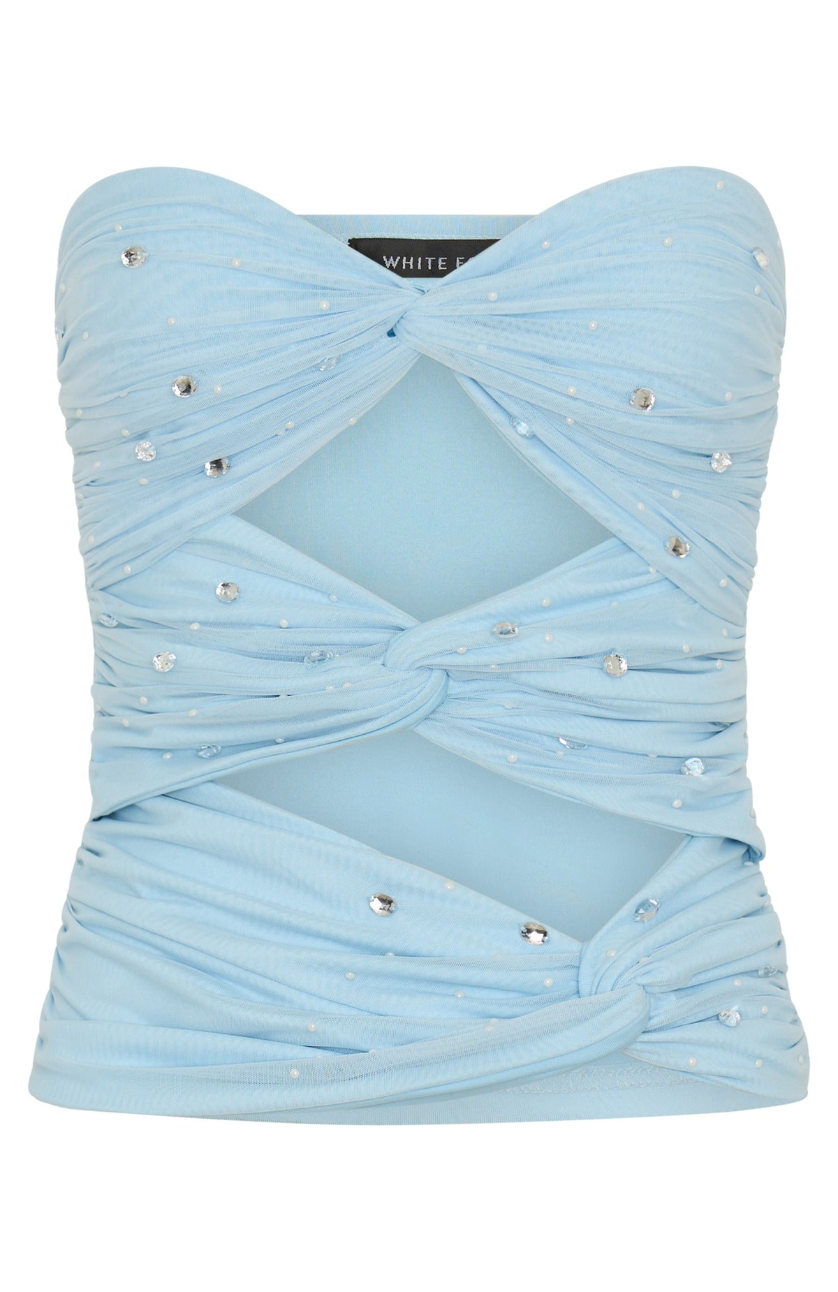 Taking What's Mine Strapless Top Blue