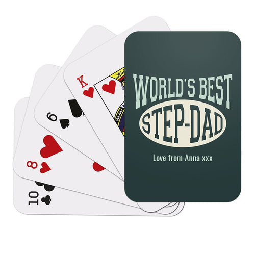 Worlds Best Step Dad Playing Cards