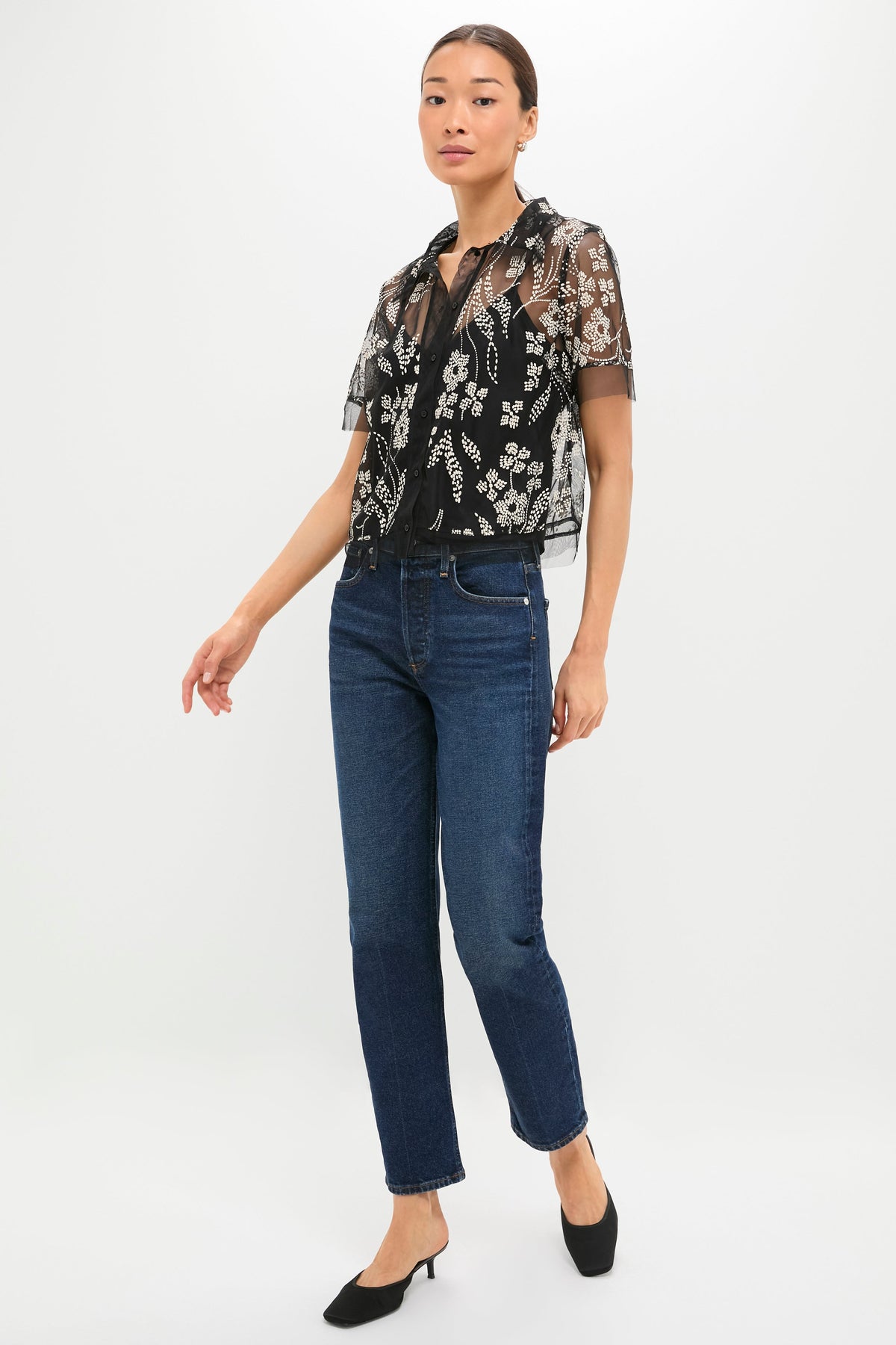 Brocade Floral The Cotillion Top